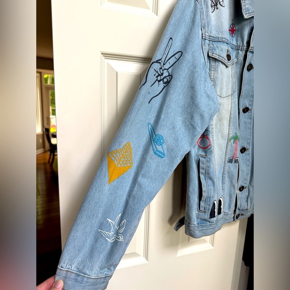 Brooklyn Cloth Denim Jacket with Graphic Detail - Picture 3 of 4